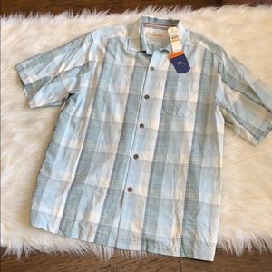 BWT Tommy Bahama Veranda Plaid Silk Sport Shirt